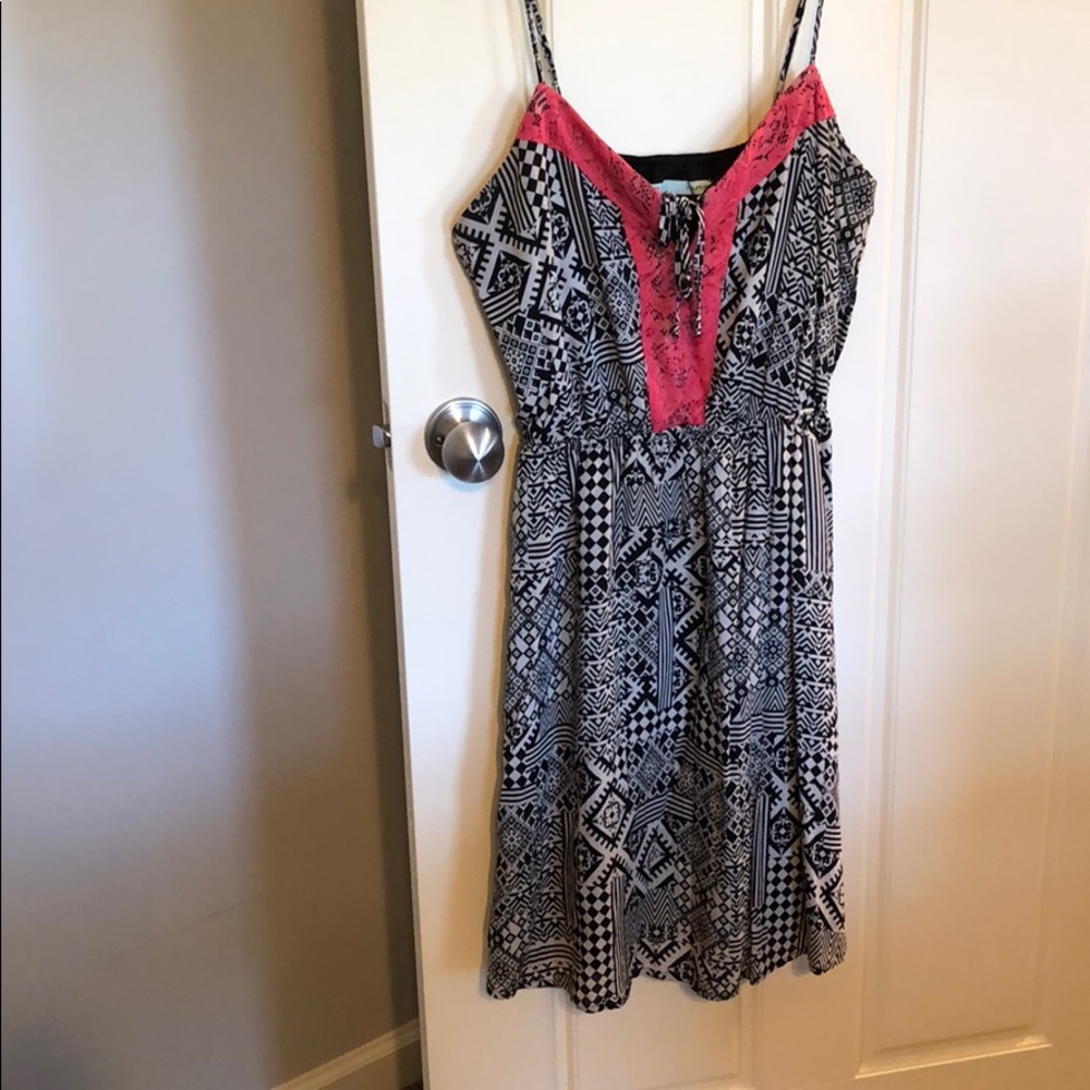COPY - Maurices Dress Black White and Pink